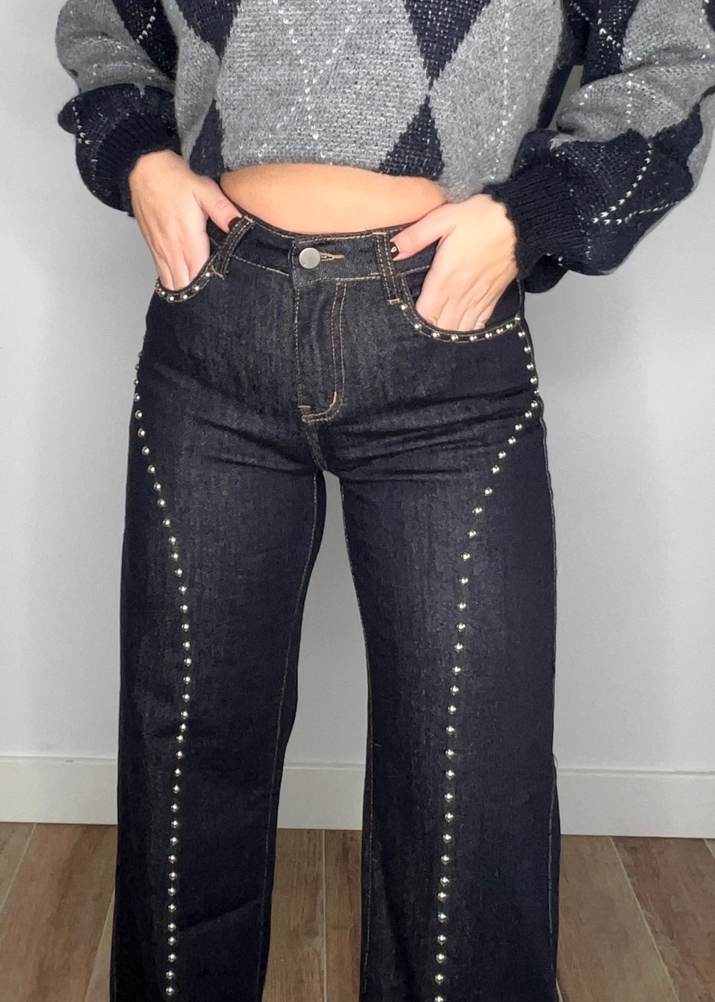 VAQUERO WIDE LEG TACHUELA