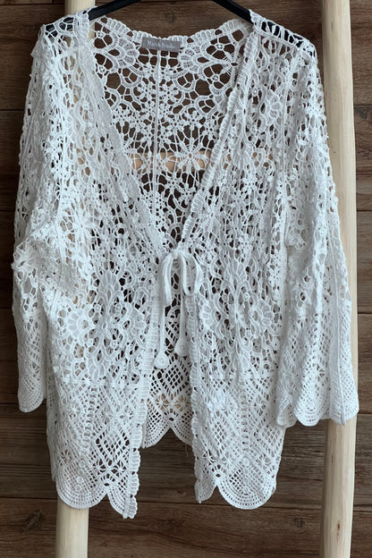 Chaqueta calada Crochet