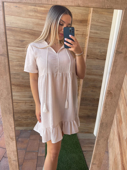 Vestido marinero beige