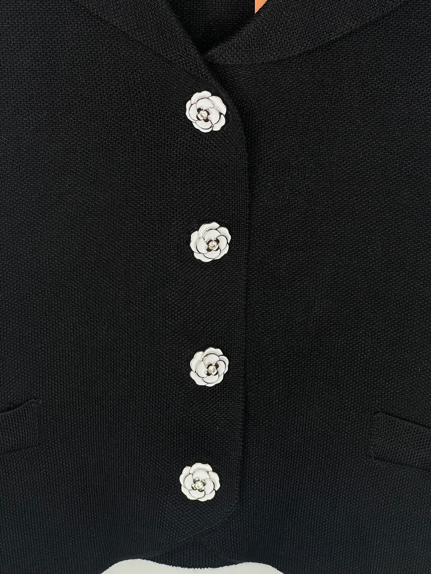 Chaleco flor Negro