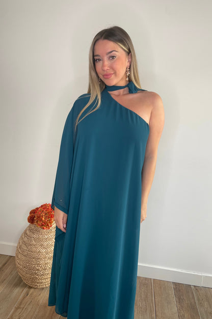 Vestido Ariel Azul Petróleo