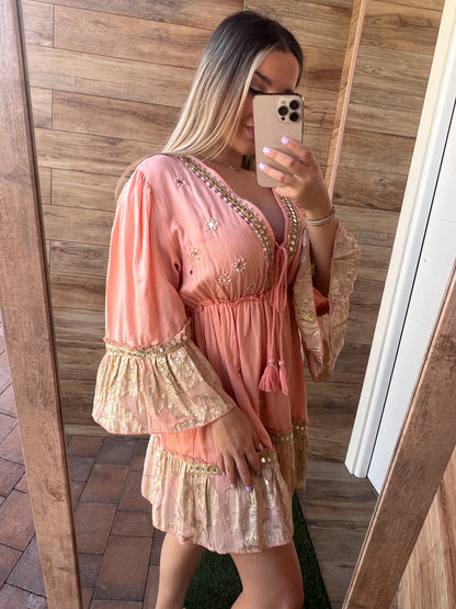 Vestido Boho Coral