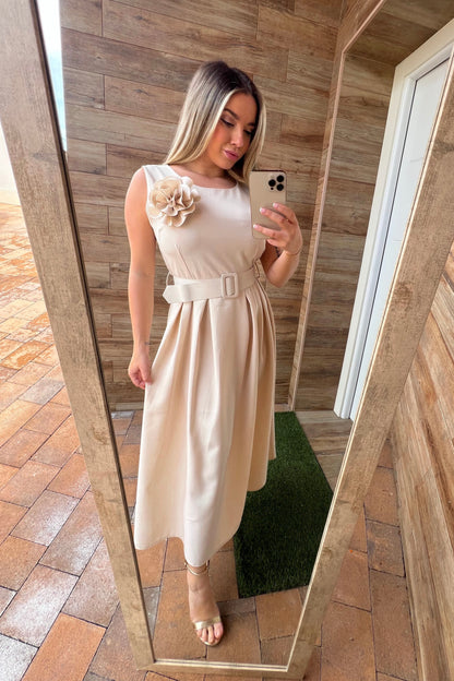 Vestido Elisa Beige