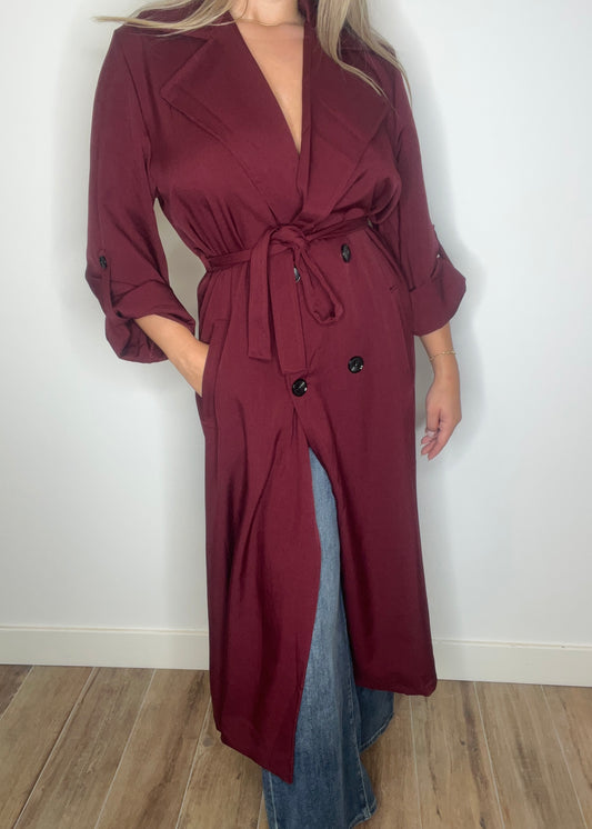 Gabardina Burdeos
