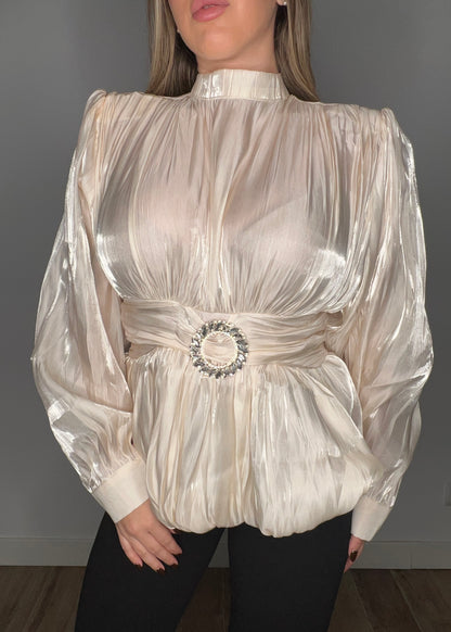 Blusa Broche Blanca