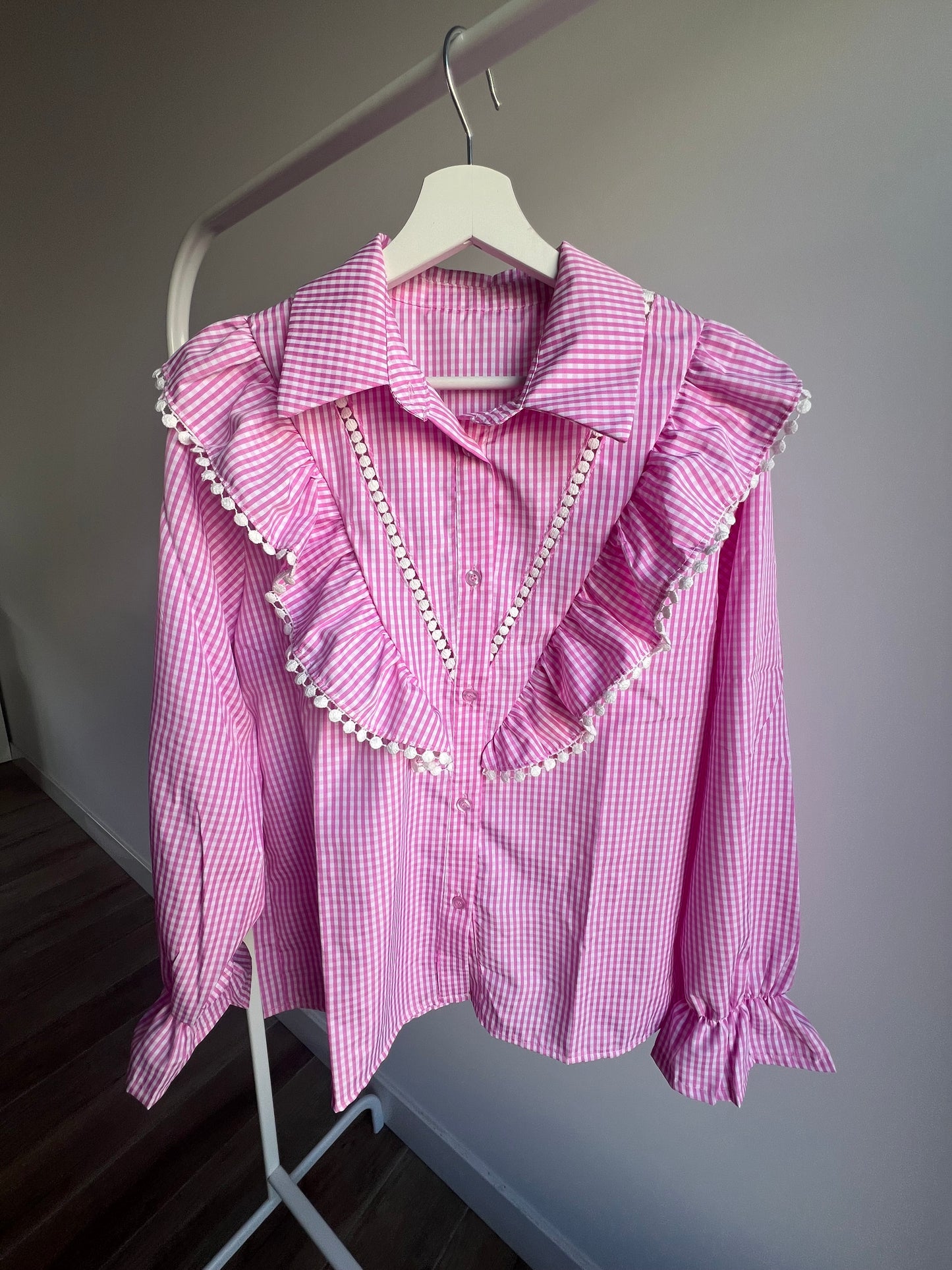Camisa cuadro Vichy Rosa