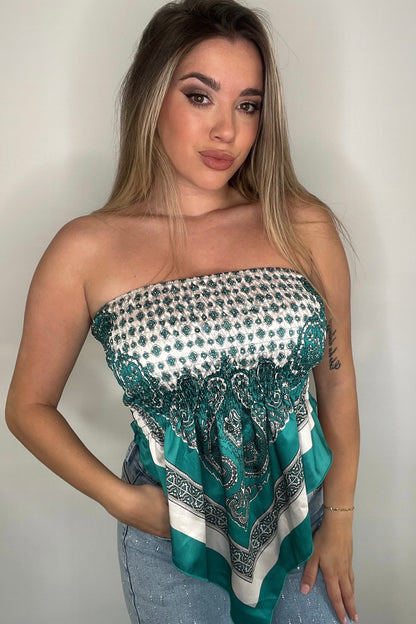 Top Hannah Verde agua