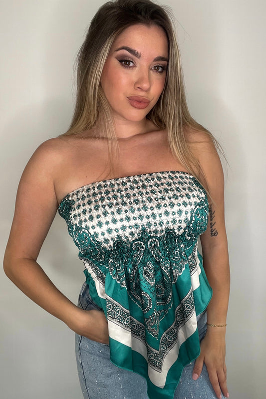 Top Hannah Verde agua