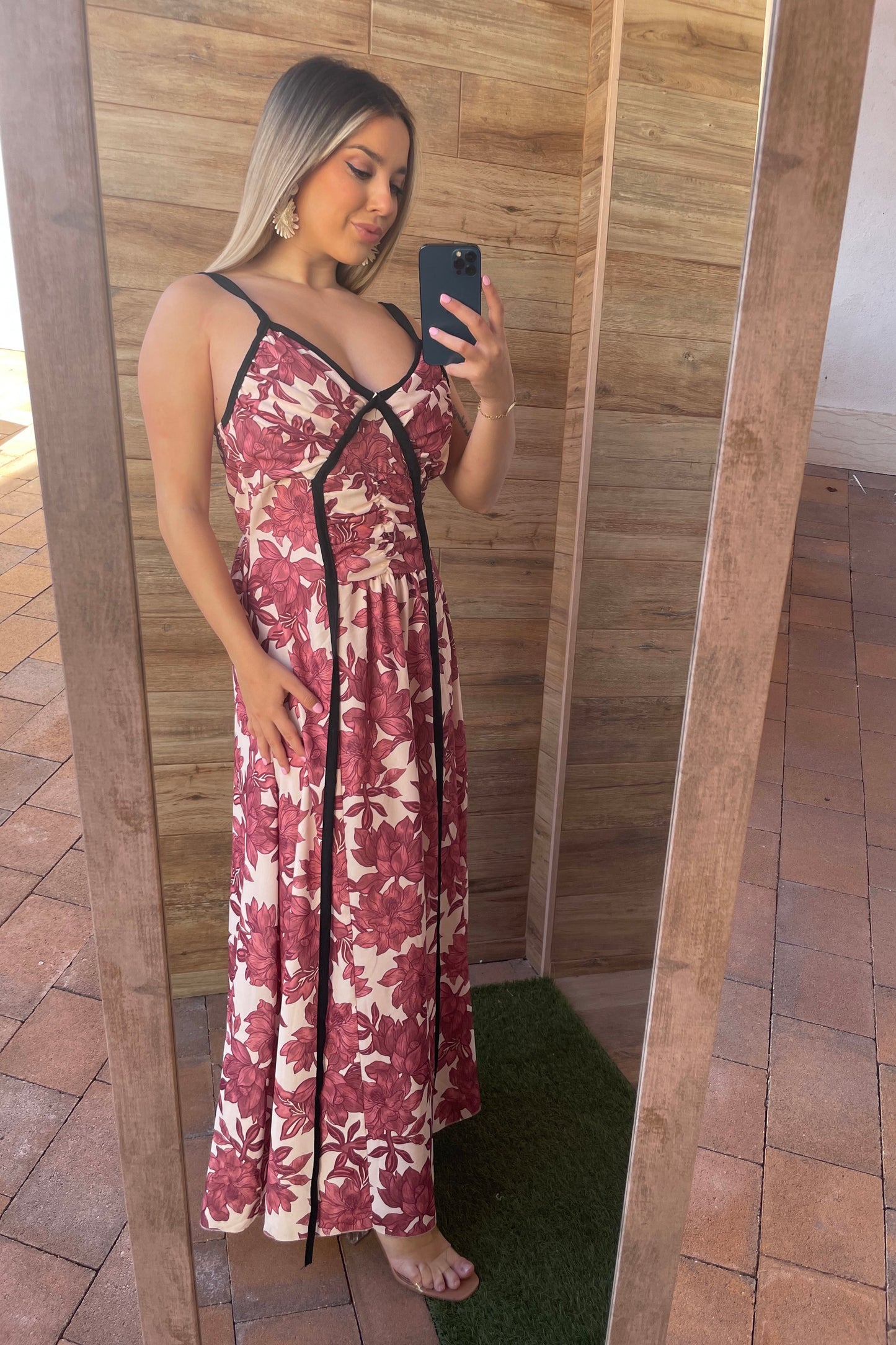 Vestido flores Rojo