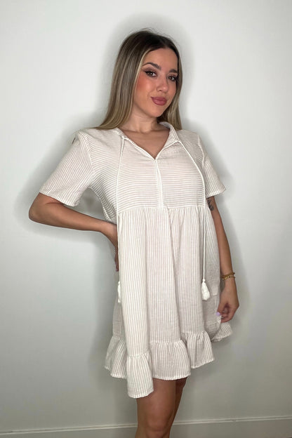 Vestido marinero beige