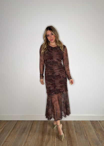 Vestido Úrsula Marrón