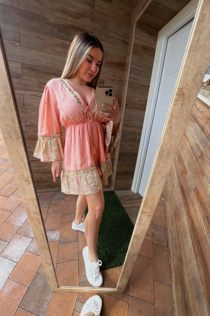 Vestido Boho Coral