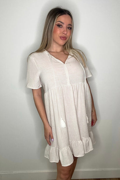 Vestido marinero beige