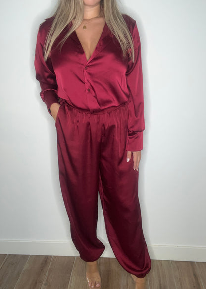 Pantalón Bombacho Burdeos