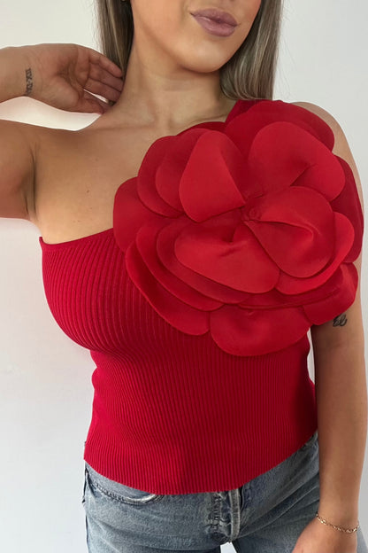 Top Flor Roja